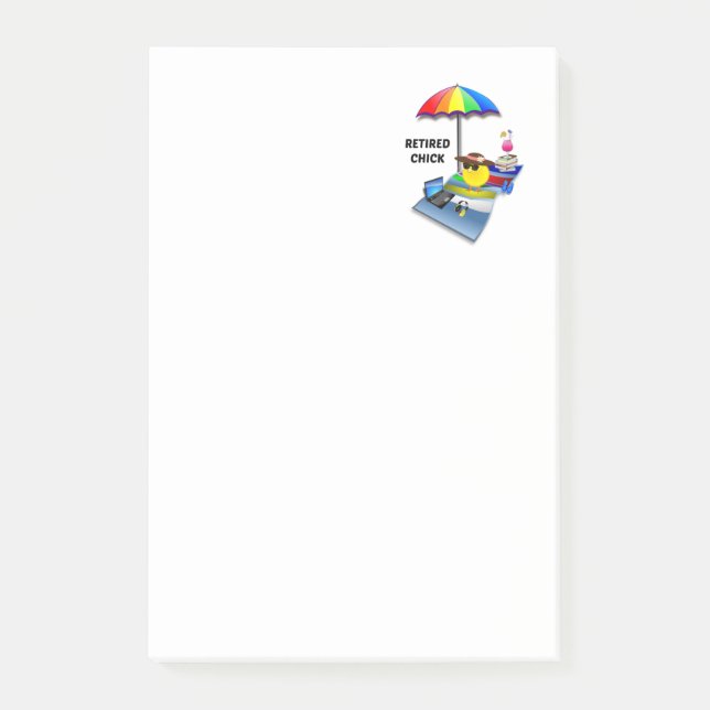 Remüde Chick, beliebtes Design, Post-it Klebezettel (Vorderseite)