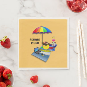 Remüde Chick, farbenfroh und niedlich, Napkins Serviette