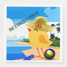 Remüde Chick, farbiges Design Serviette