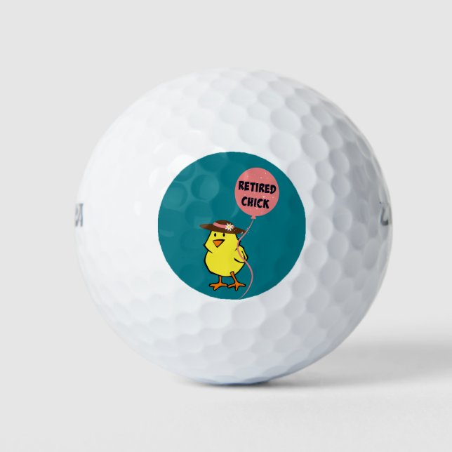 Remüde Chick..oh so niedlich Golfball (Vorderseite)