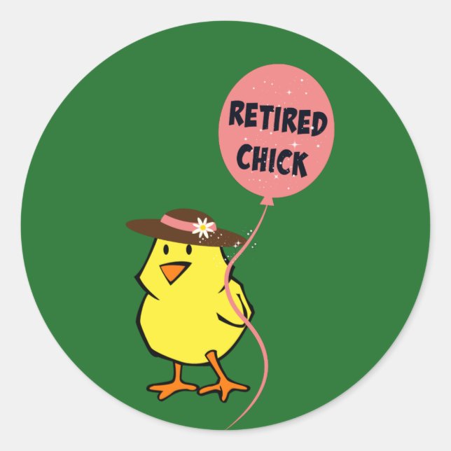 Remüde Chick..oh so niedlich Runder Aufkleber (Vorderseite)