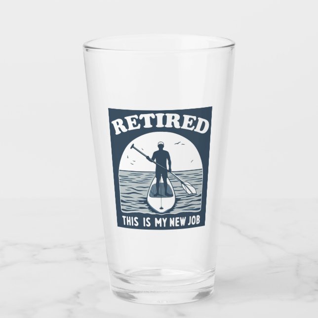 Remüde Dies ist mein neuer Job Standup Paddle Glas (Vorderseite)
