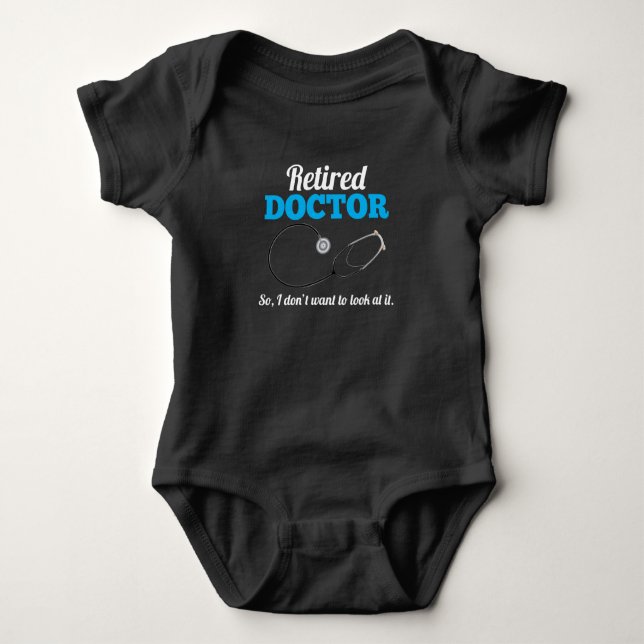 Remüde Doctor Husband Stethoscope Pensioner Vater Baby Strampler (Vorderseite)