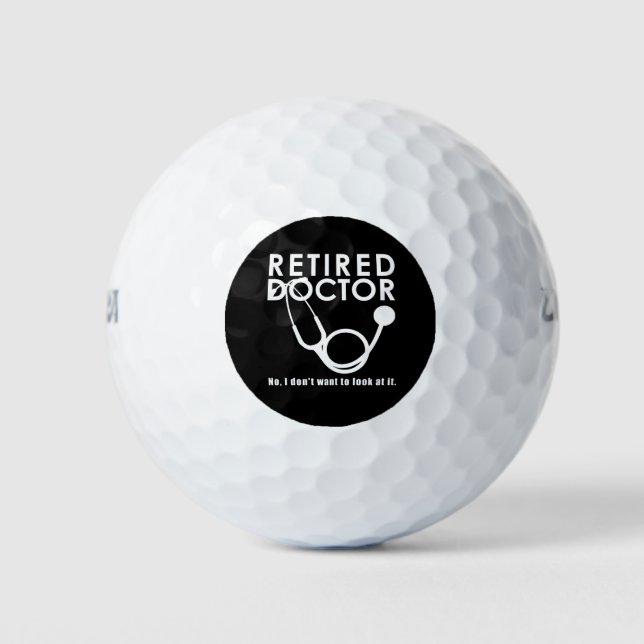 Remüde Doktor w Stethoscope und Sassy Funny Zitat Golfball (Vorderseite)