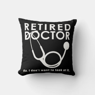 Remüde Doktor w Stethoscope und Sassy Funny Zitat Kissen
