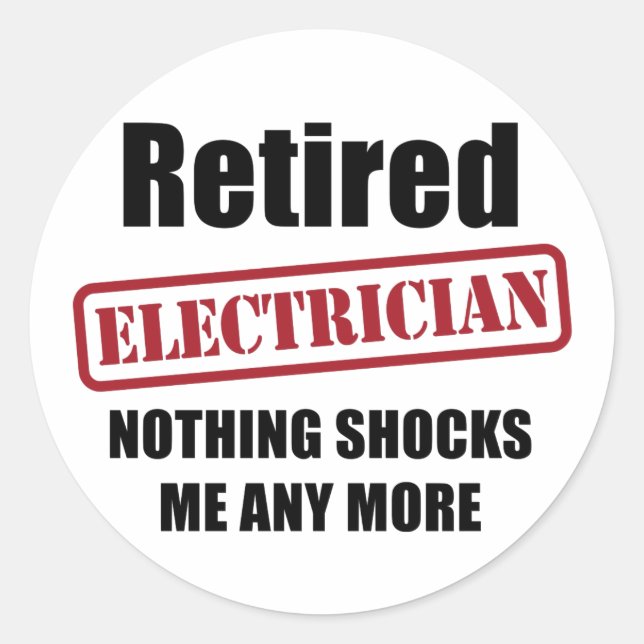 Remüde Electrician (britischer Zauber) Runder Aufkleber (Vorderseite)