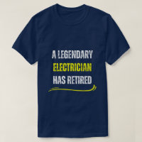 Remüde Elektriker gelb Funny Ruhestand Text