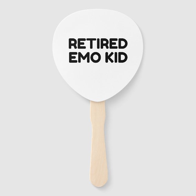 Remüde Emo Kid Funny Zitat Fächer (Vorderseite)