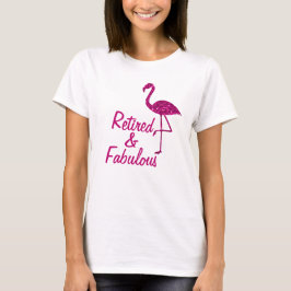 Remüde Fabulous funkelnd rosa Flamingo Custom text T-Shirt