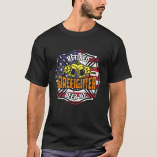 Remüde Feuerwehrmann Bee Me für USA Feuerwehrflagg T-Shirt