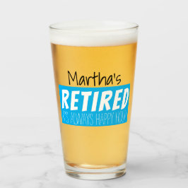 Remüde Funny Happy Hour Personalisiert Glas
