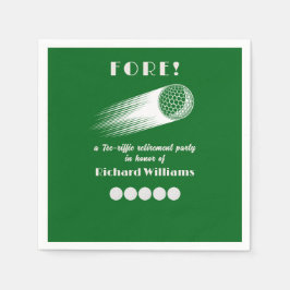 Remüde Golf Fore T-Shirt-Riffic Rente Party Serviette