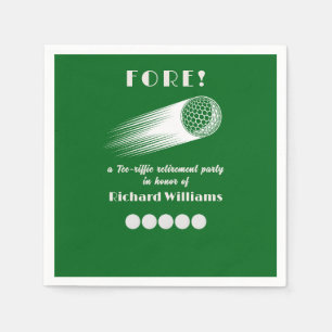 Remüde Golf Fore T-Shirt-Riffic Rente Party Serviette
