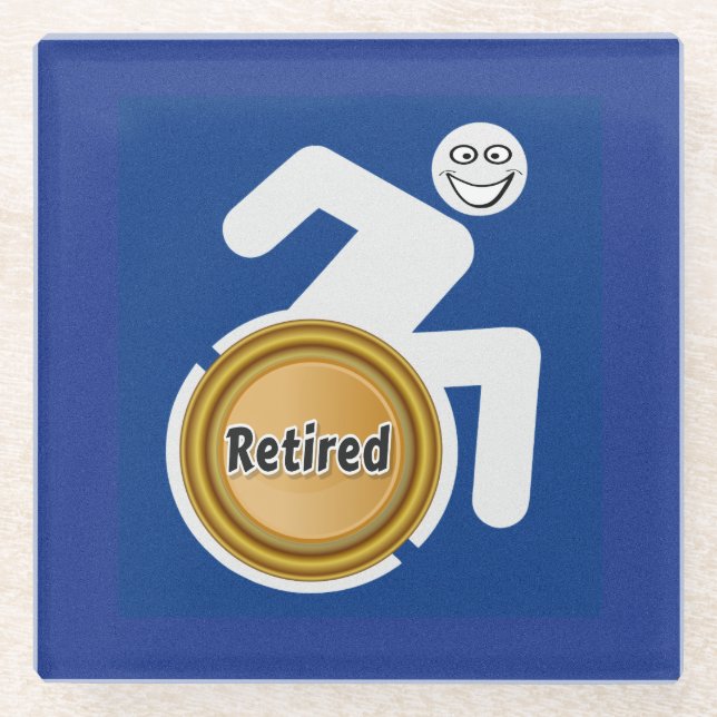 Remüde Handicapped Glasuntersetzer (Vorderseite)