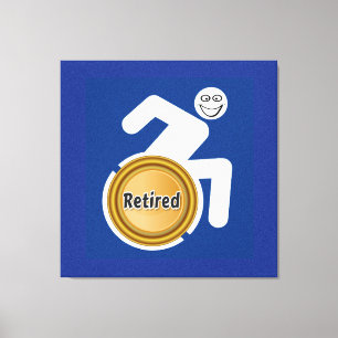 Remüde Handicapped Leinwanddruck