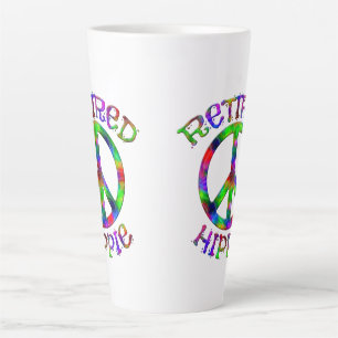 Remüde Hippie Gefärbte Krawatte Peace Latte Cup Ta Milchtasse