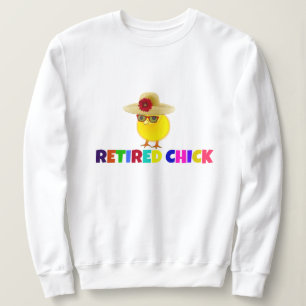 Remüde Küken, farbiges Design, Sweatshirt