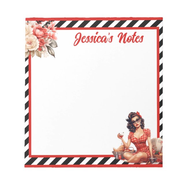 Remüde Legend Pinup Notizblock (Vorderseite)