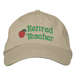 Remüde Lehrerin bestickter Hut