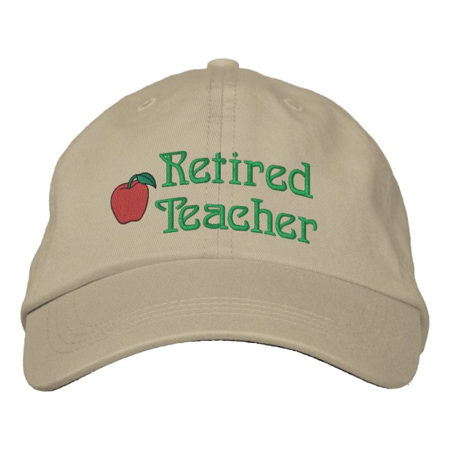 Remüde Lehrerin bestickter Hut (Vorderseite)