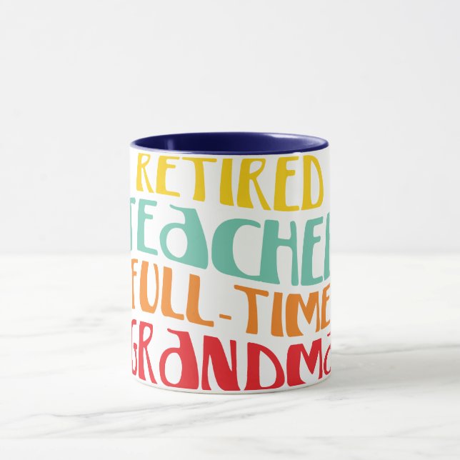 Remüde Lehrerin Vollzeit Oma Tasse (Zentrum)