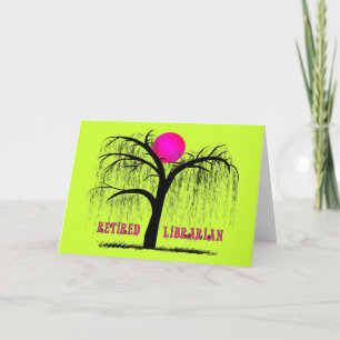 Remüde Librarian Geschenke weinend Willow Design Karte