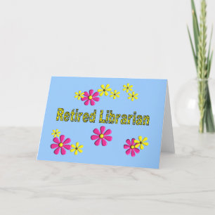 Remüde Librarian Gifts Daisies Pattern Karte
