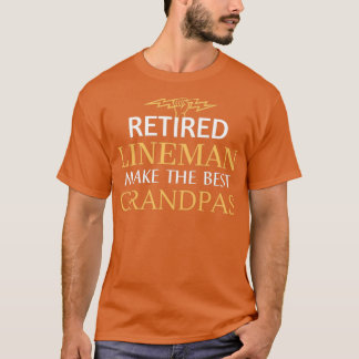 Remüde Lineman Die besten Grandpas im Ruhestand T-Shirt