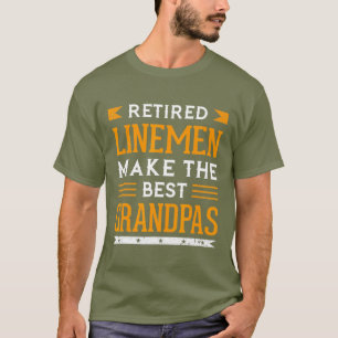 Remüde Lineman Grandpa Geschenk Power Pole Lineme T-Shirt