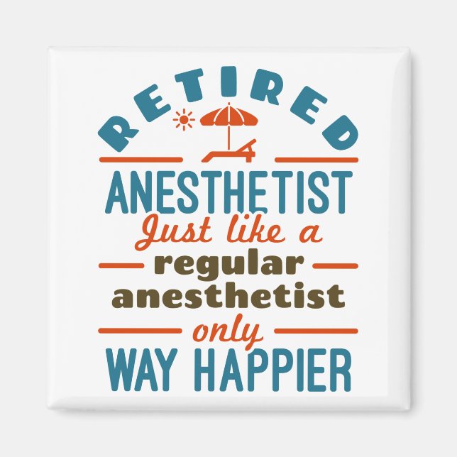 Remüde Nurse Anästhesist CRNA Way Happier Magnet (Vorne)