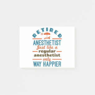 Remüde Nurse Anästhesist CRNA Way Happier Post-it Klebezettel