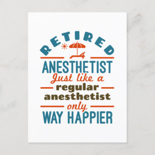Remüde Nurse Anästhesist CRNA Way Happier Postkarte