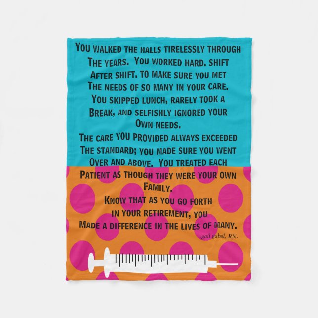 Remüde Nurse Gedicht Fleece Blanket #2 (Vorderseite)