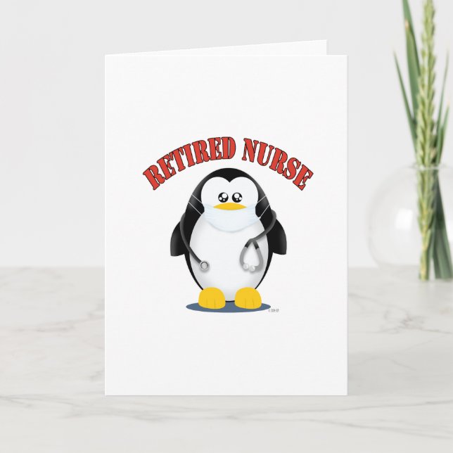 Remüde Nurse Penguin Karte (Vorderseite)