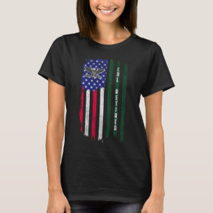 Remüde O6 Oberst Col Rank American Flag Veteranen T-Shirt