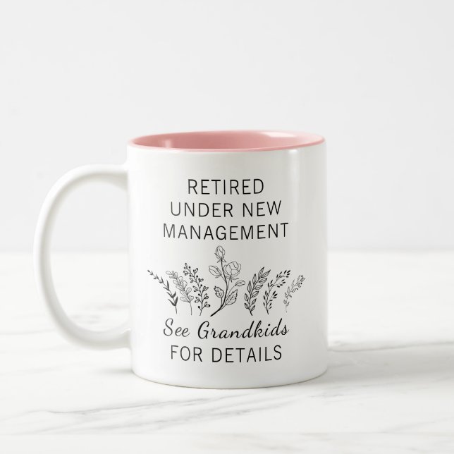 Remüde Oma Grandkids Zweifarbige Tasse (Links)