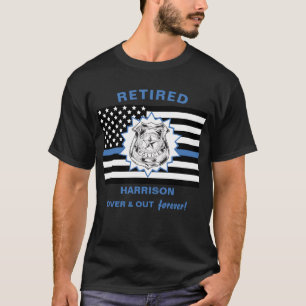 Remüde Polizei dünne blaue Linie über und aus l T-Shirt