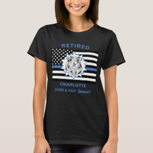 Remüde Polizei dünne blaue Linie über und hinaus l T-Shirt