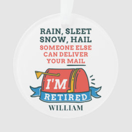 Remüde Postarbeiter Custom Mailman Retirement Ornament