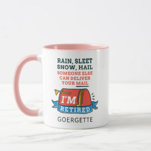 Remüde Postarbeiter Custom Mailman Retirement Tasse