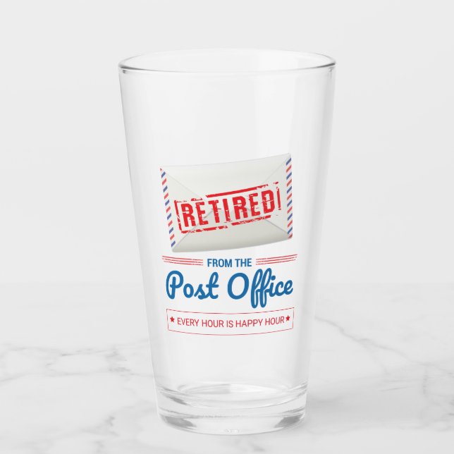 Remüde Postarbeiter Mailman Retirement Funny Glas (Vorderseite)