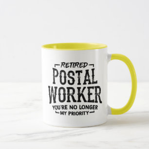 Remüde Postarbeiter Rentirement Mailman Funny Tasse