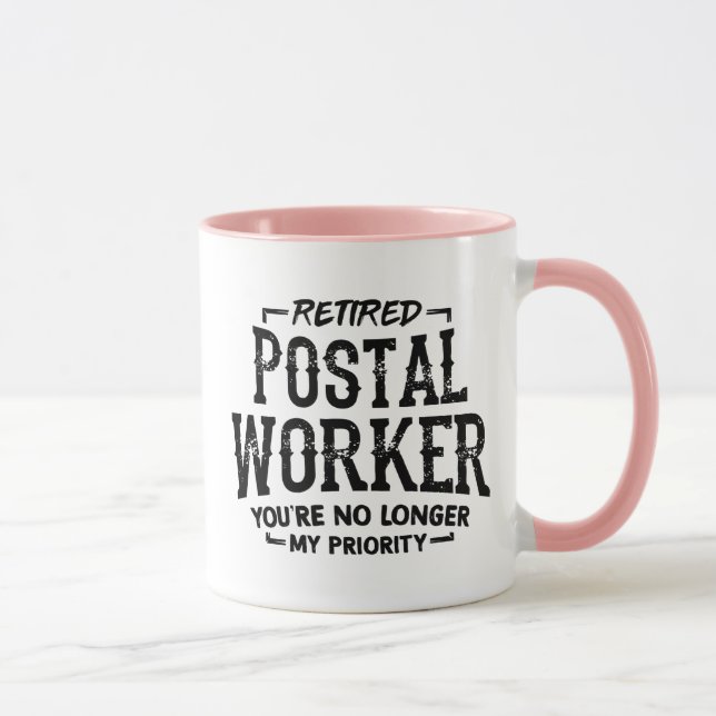 Remüde Postarbeiterruhestand Mailman Funny Mug Tasse (Rechts)