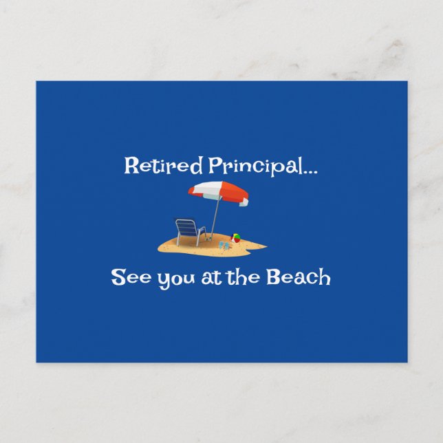 Remüde Principal... Bis zum Strand. Postkarte (Vorderseite)