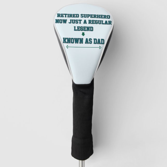 Remüde Superhero jetzt nur noch eine regelmäßige L Golf Headcover (Vorderseite)