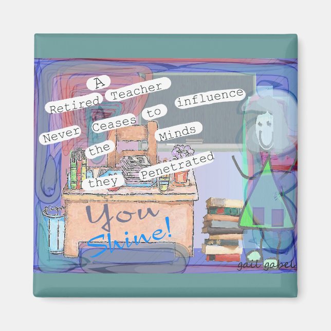 Remüde Teacher Art Geschenke Magnet (Vorne)