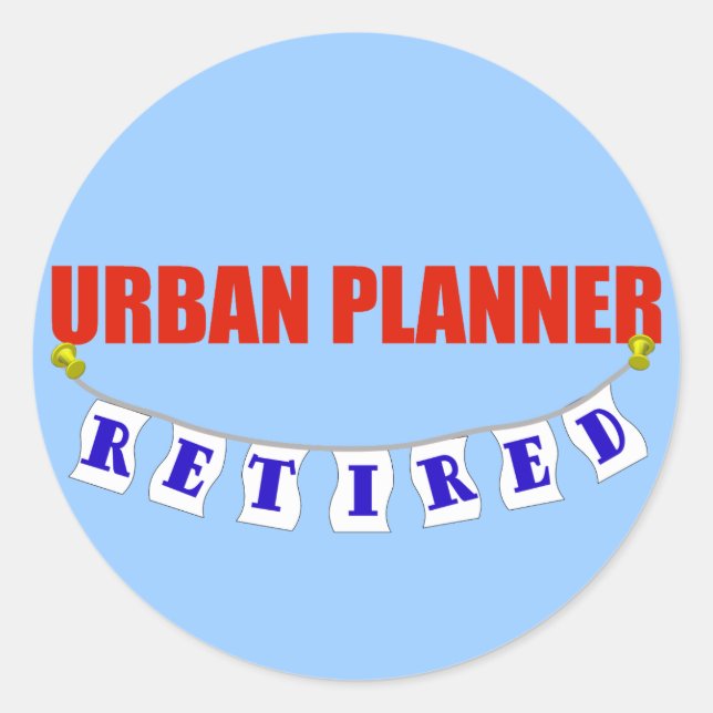 Remüde Urban Planner Runder Aufkleber (Vorderseite)