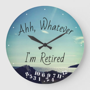 Remüde Zitat Ahh, was immer ich bin müde Ozean Spa Große Wanduhr