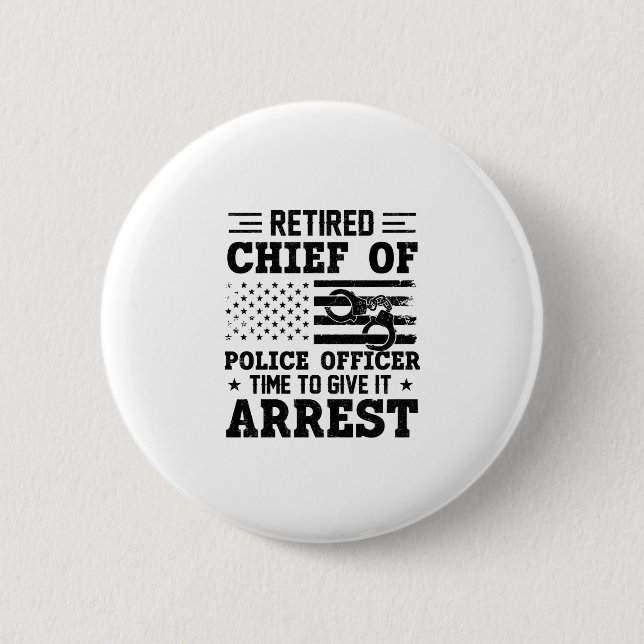 Remüder Polizeichef - amerikanisch-lustig Button (Vorderseite)