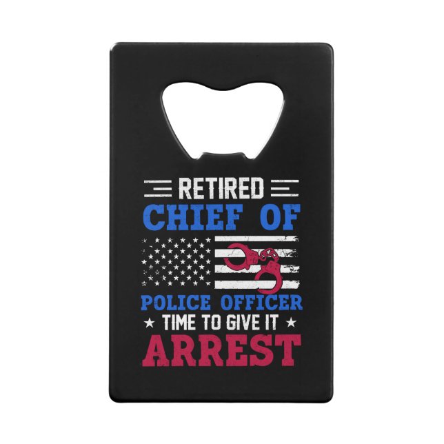 Remüder Polizeichef - amerikanisch-lustig Geldbeutel Flaschenöffner (Vorderseite)
